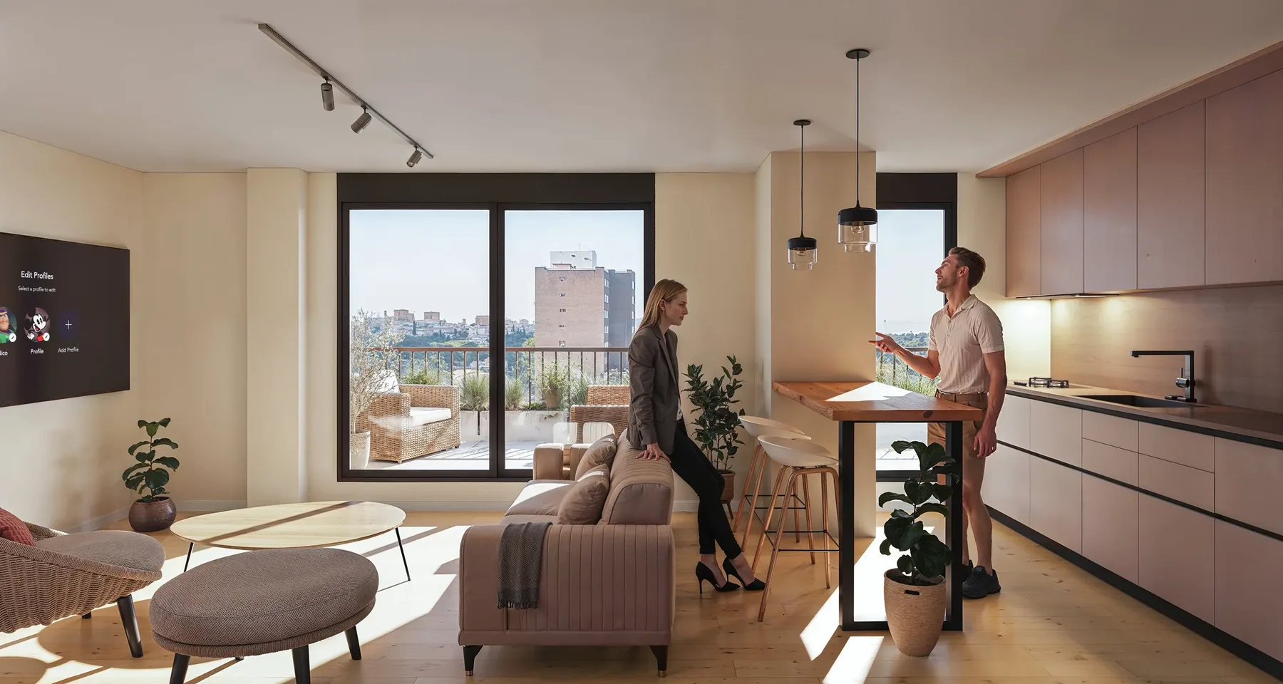 KIU Av. Italia living comedor cocina piso 6 — 360 tour — Imabox